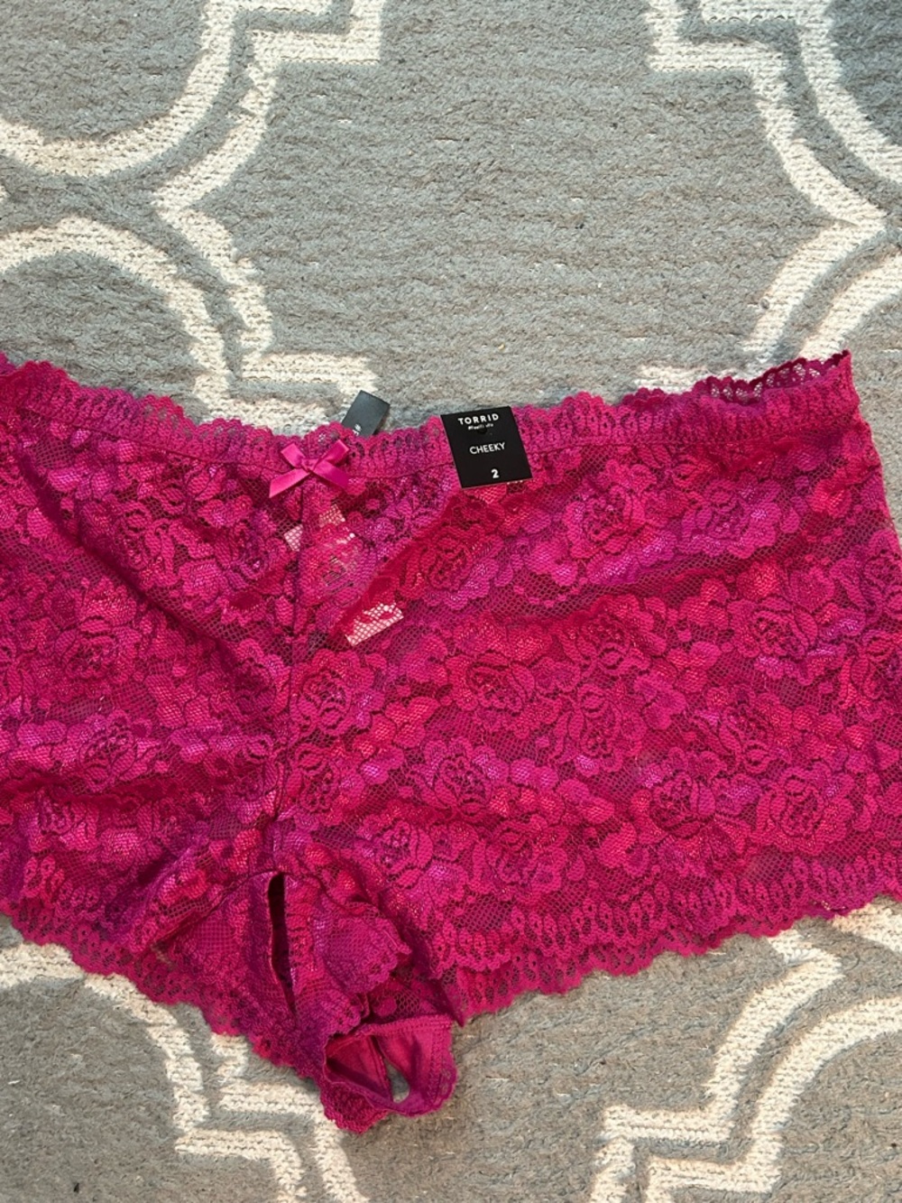 NWT Torrid Size 2  Lace cheeky Open gusset Panty - Picture 4 of 4